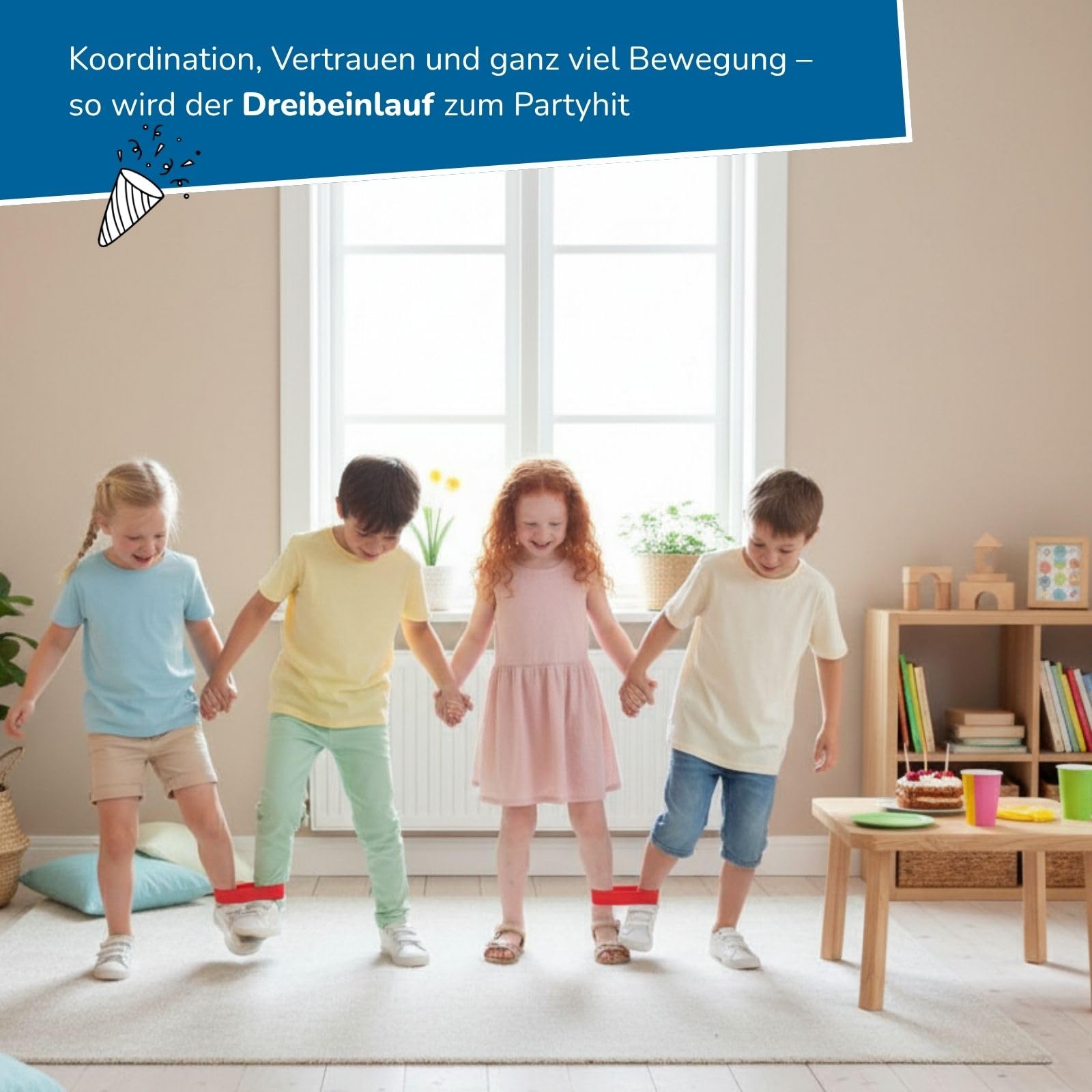 alldoro 68801 Partyspiele Set mit LED-Seifenblasenmaschine Torte & 1,2_L Seifenblasenflüssigkeit, 4 Outdoor-Spiele, für Kinder ab 3 Jahren