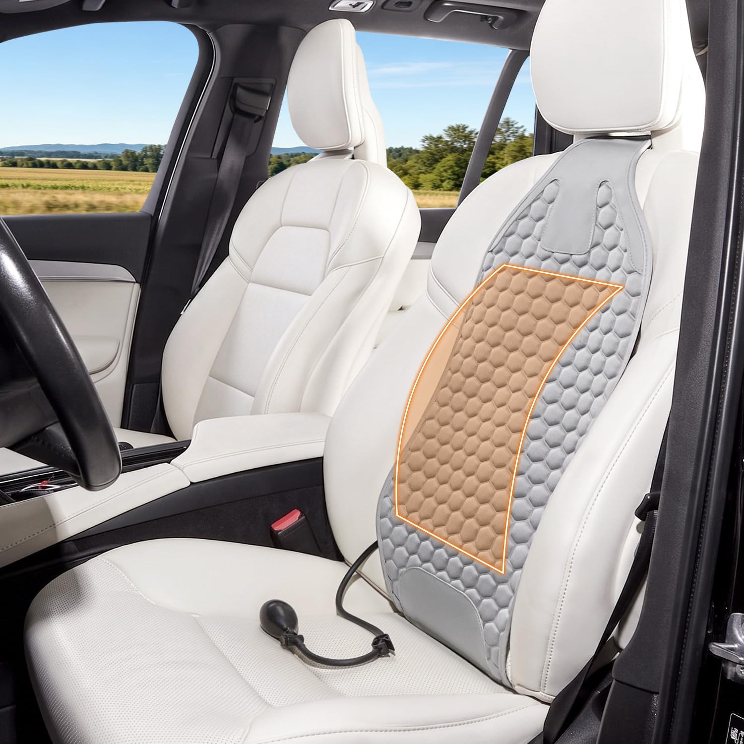 Lumbar Support Pillow for Car,Adjustable Thickness Back Support