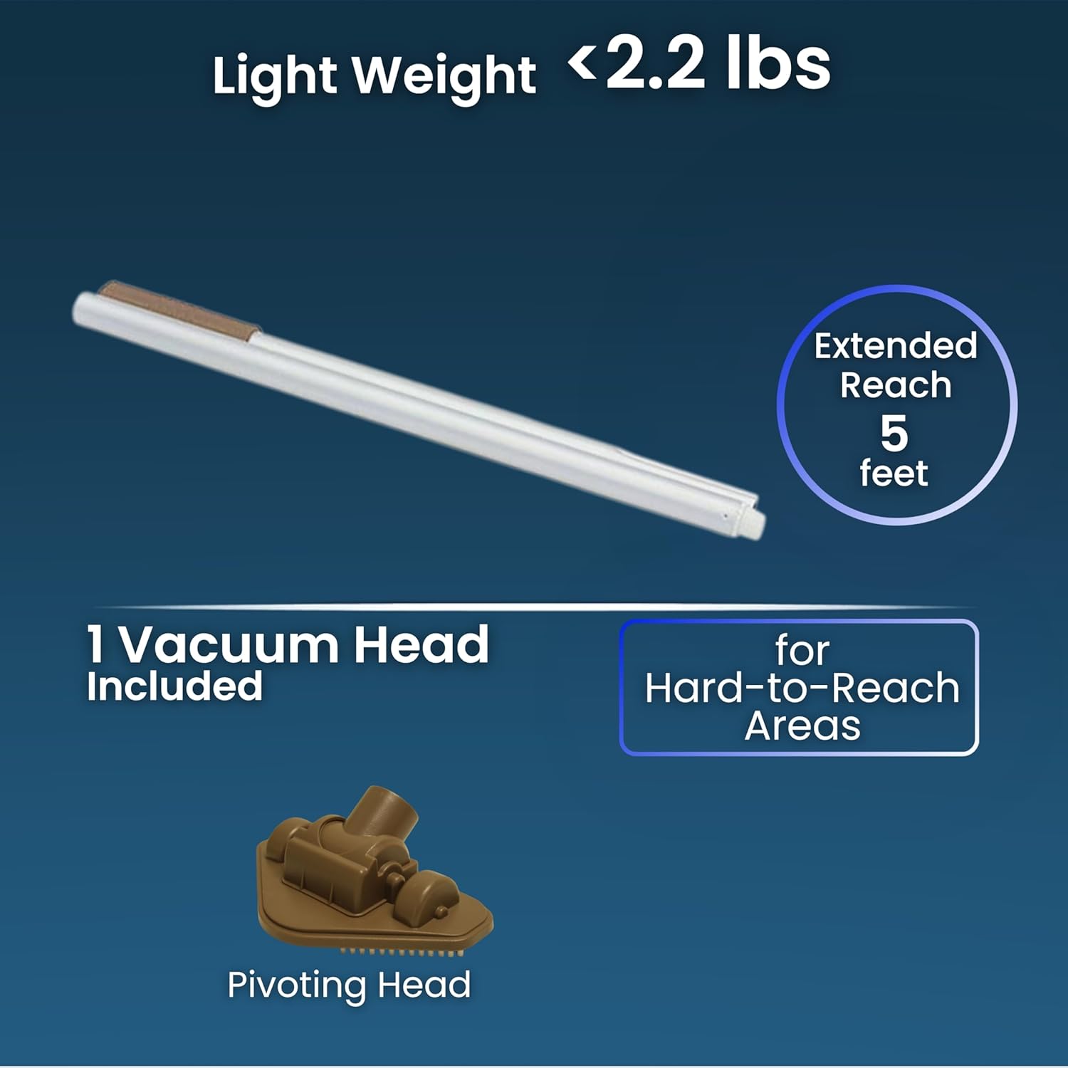 BWT Boreal Cordless Pool & Spa Vacuum, Rechargeable Handheld Stick Vac with Stainless Filter, Pivoting Brush Head & Pole for Spas, Hot Tubs & Above Ground Pools — Compatible with EV01CBX
