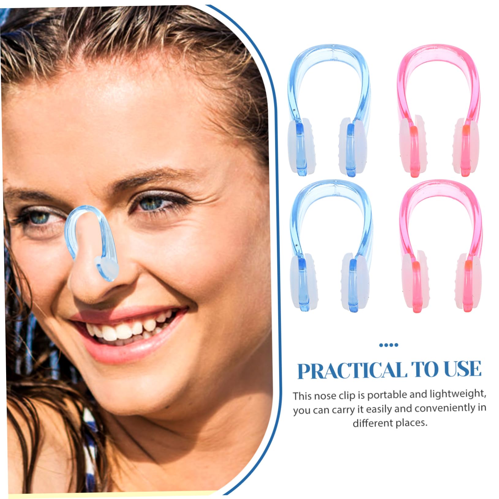 balacoo 3sets Silicone Swimming Nose Clip for Boys and Girls Adults Non-Slip Diving Nose Plug Easy to Wear Swimming Clips 4pcs*3