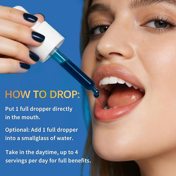 Fat Burn Herbal Supplement Liquid Drops, Metabolism and Weight Management Support, Boost Energy & Workout Performance, 100% Real Plants, 1 Fl Oz, 30 Servings (Blue)