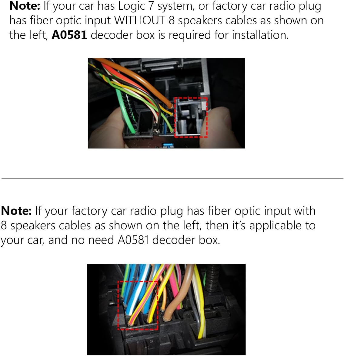 Eonon A0581 Optical Fiber Decoder Box Designed for BMW E90/E91/E92/E93(Fit BMW)