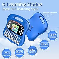 Vista 3 de Tableta de aprendizaje para niños, pantalla a color HD de 3.0 pulgadas, alfabeto, palabras, matemáticas, juegos, música, preescolar, electrónica