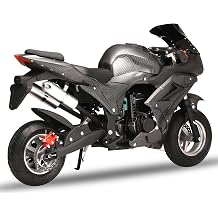 HEVIRGO 49cc 4-Stroke Dirt Bike, Pocket Rocket Motorcycle, Mini Motorcycle, Gas Pocket Motorbike with Front Rear Disc Brakes, Racing Max Speed 25MPH, Dual Headlights,330lb, for Youth B