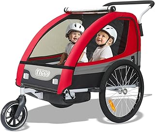 Tiggo Kinderanhänger Jogger 2 in 1 Kinderfahrradanhänger Fahrradanhänger Anhänger 50402