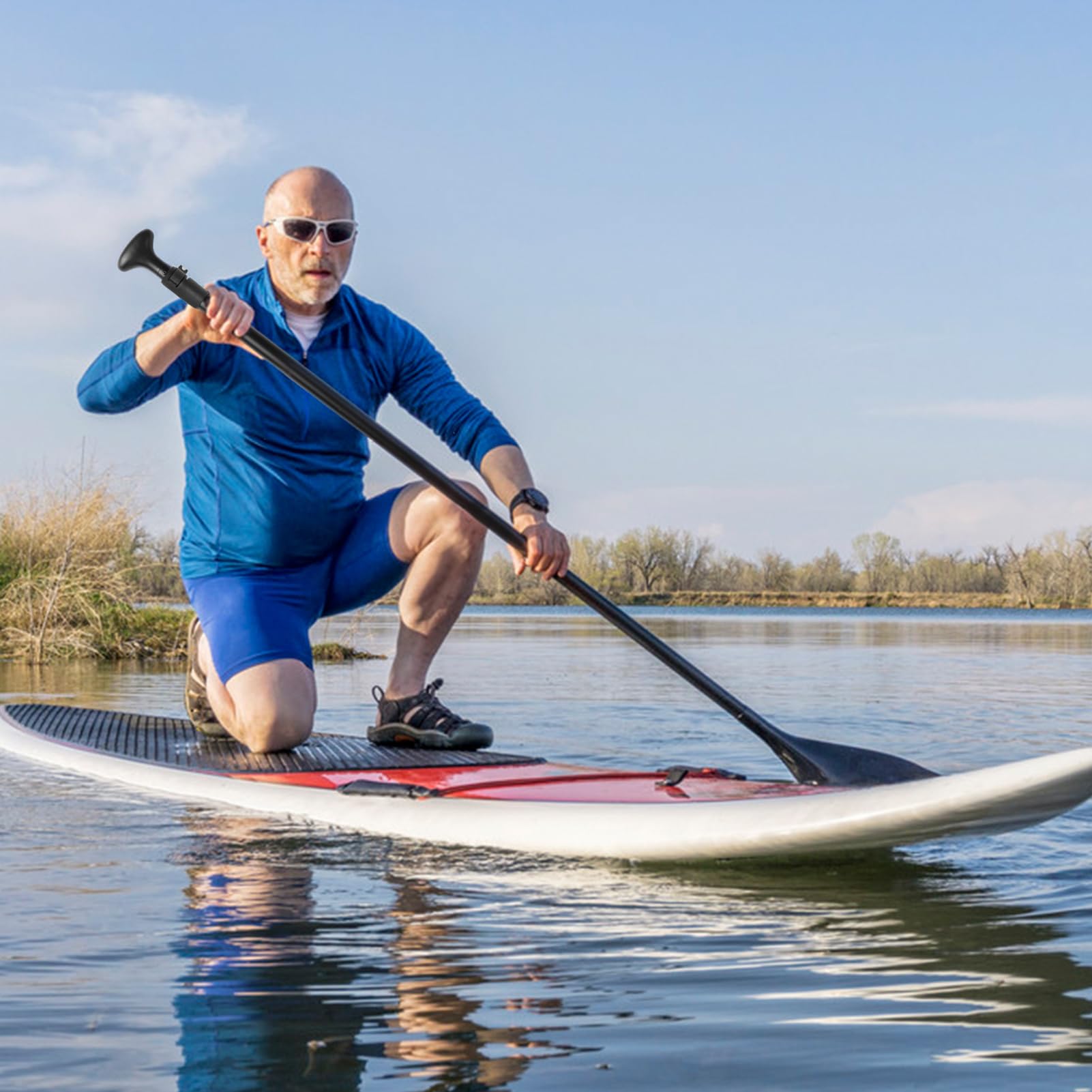 Pagaia per Kayak Regolabile a Doppio Scopo Leggera per Canottaggio e Kayak Plastica in Nylon + Lega di Alluminio 1,4 kg Tutti i Livelli di abilità