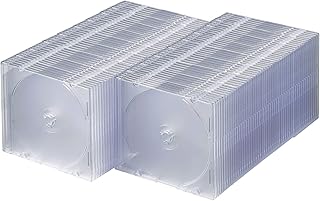 サンワサプライ(Sanwa Supply) スリムCD/DVD/BDケース 1枚収納×100枚セット 厚さ約5mm薄型タイプ クリア FCD-PU100CLN
