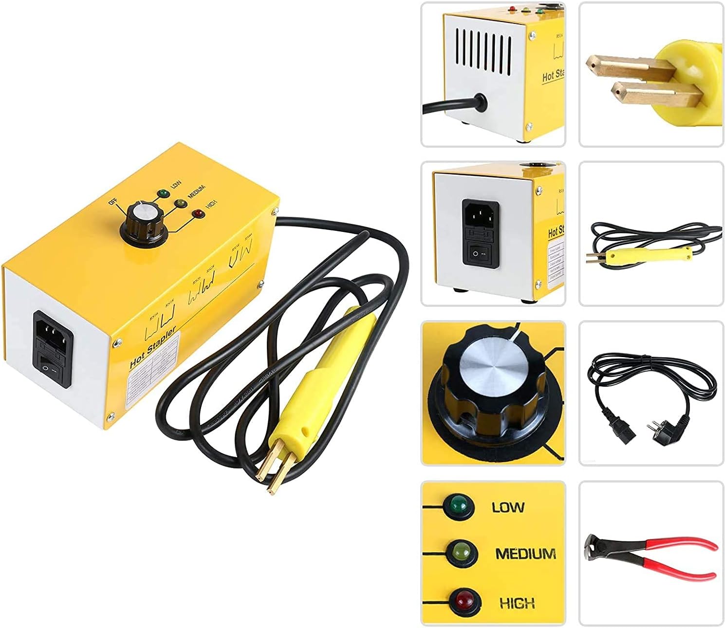 Plastic Welder Hot Stapler Kit with 800PCS Hot Staples, 110V Bumper Crack Repair Welding Machine Set