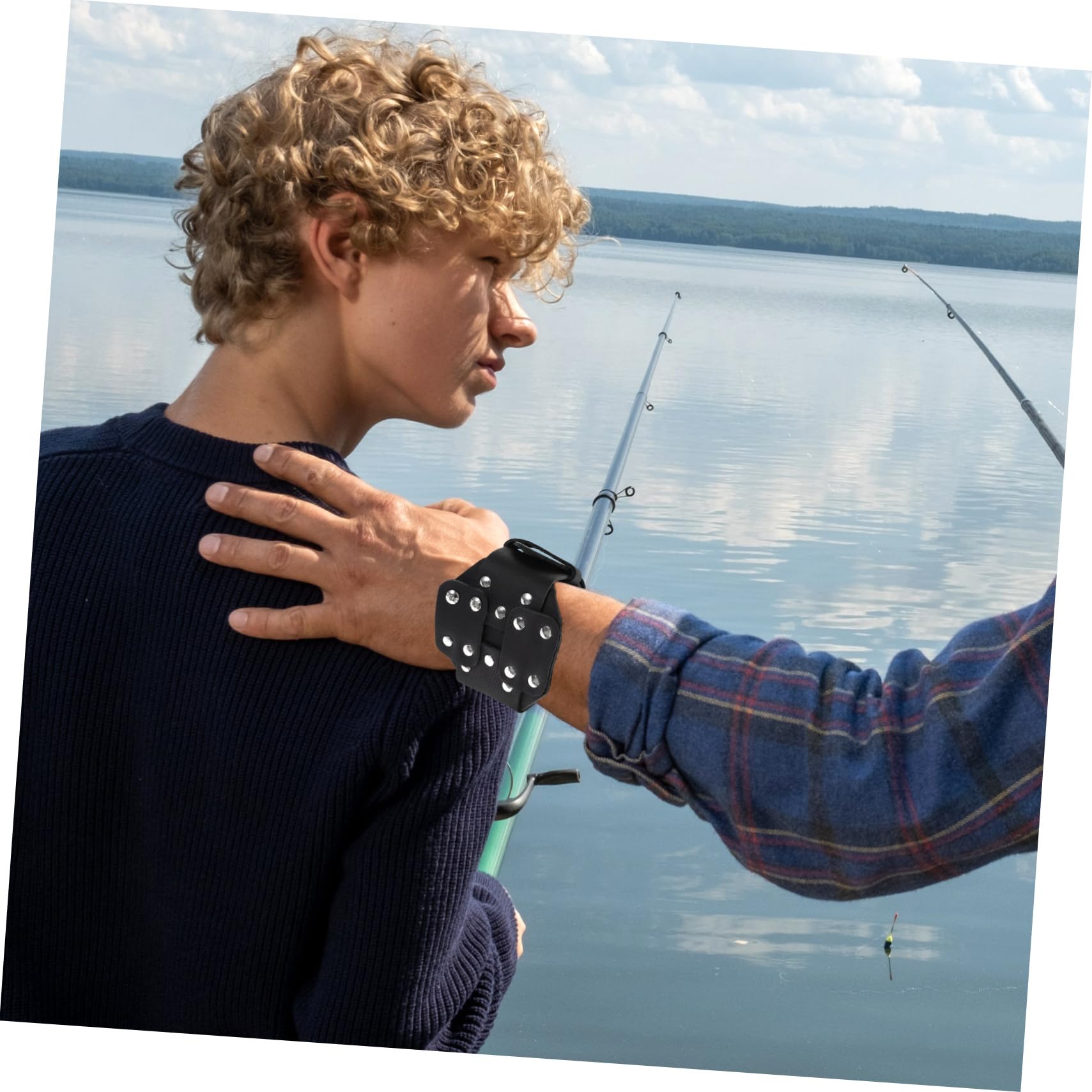 FOMIYES Adjustable Fishing Glove Wrist Brace Metal Buckle for Bowfishing Comfortable Durable