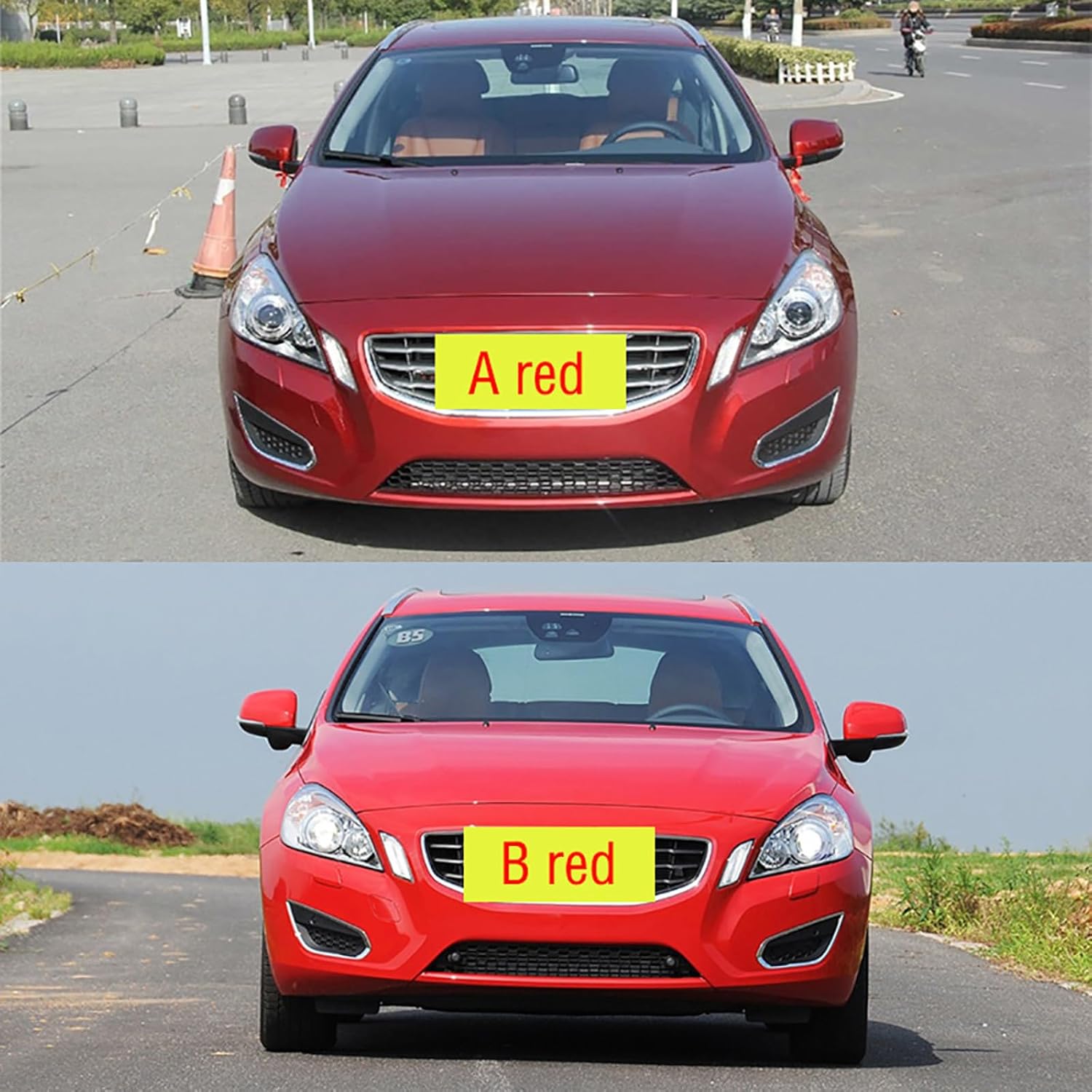 Front Bumper Headlight Washer Nozzle Cover Cap for Volvo V60 S60 2011 2012 2013 Spray Jet Lid B red Left&Right
