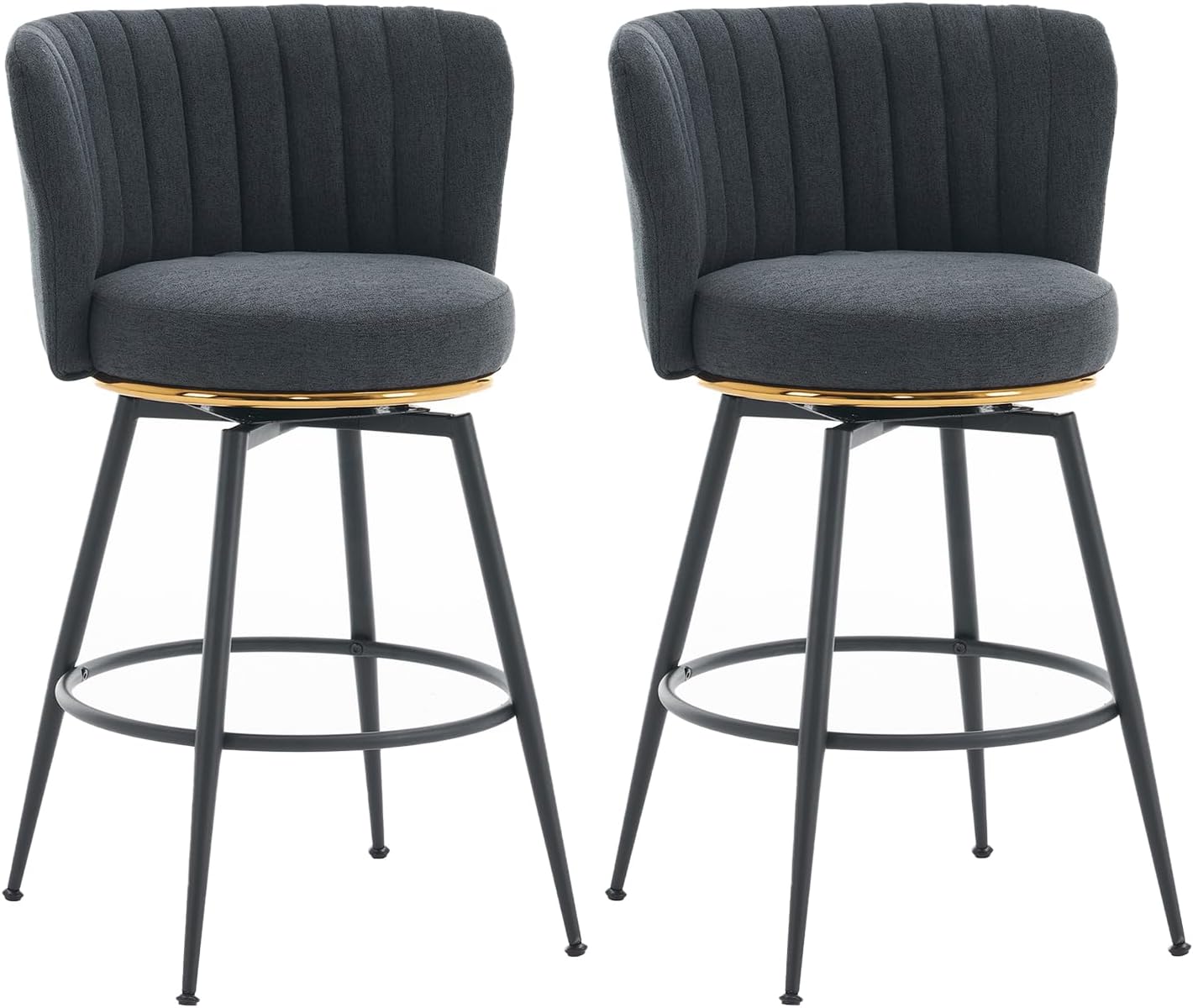 Amazon.com: Toforo Counter Height Barstools Set of 2 Upholstered 360 ...