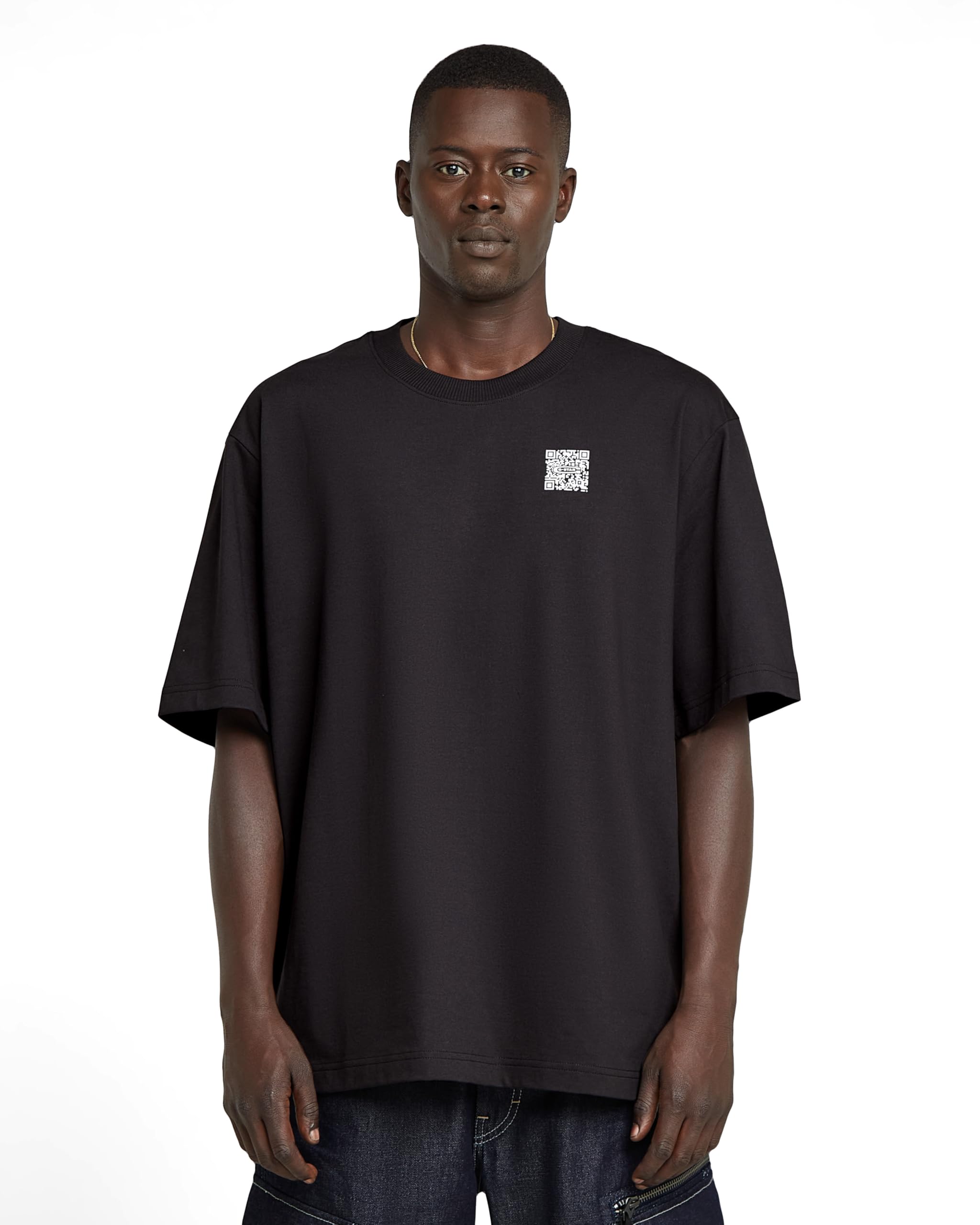 G-Star Men's QR Mini Maxi Boxy T-Shirt, Black (dk black D25975-C784-6484), L