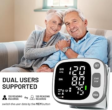 Oklar Wrist Blood Pressure Monitor, FDA Cleared Rechargeable BP Machine