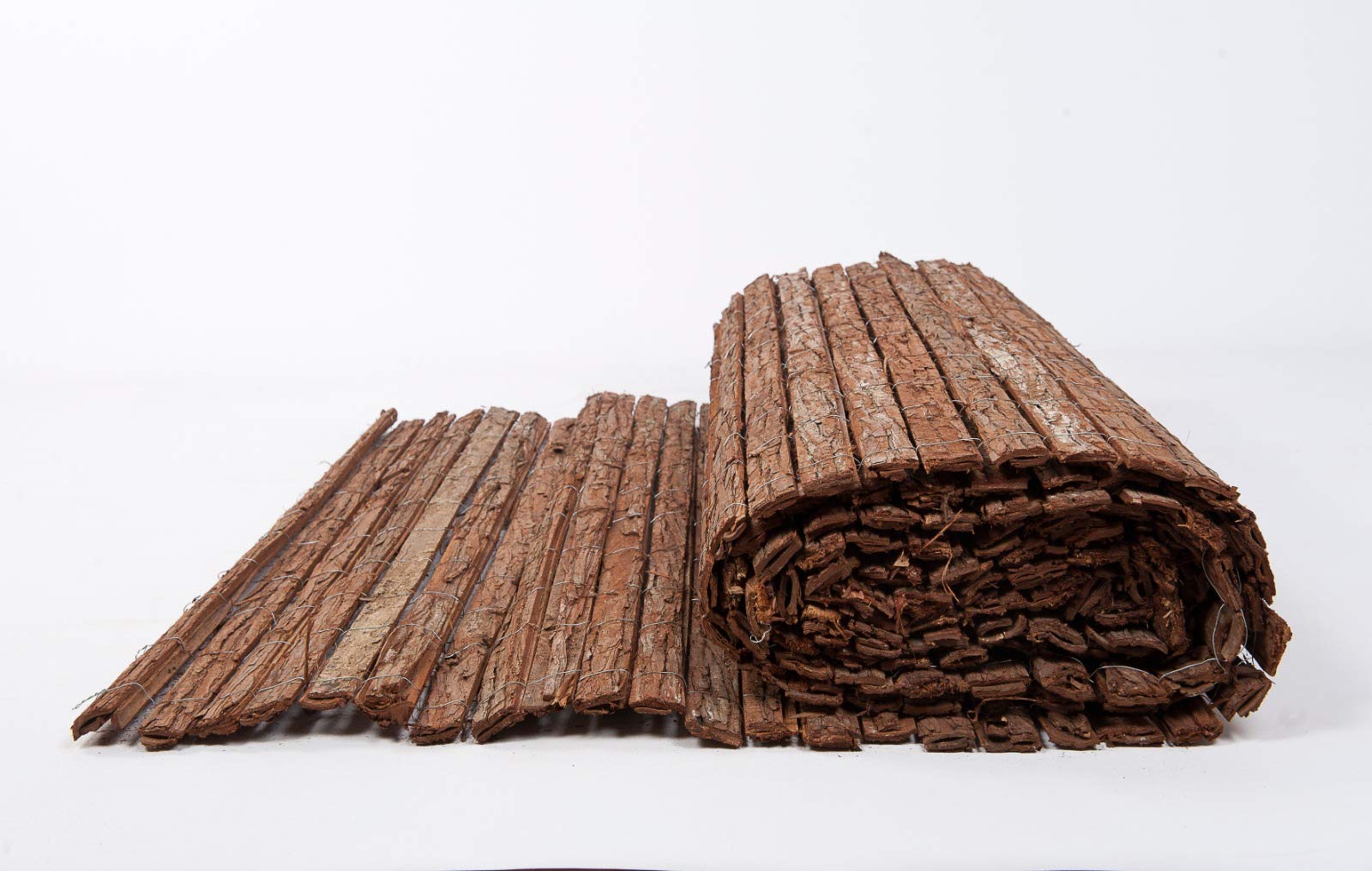 Suinga Corteza Natural Simple Cara 2x3 m | Cerramiento de Corteza de Pino, Valla decorativa y ocultación 95%, marrón