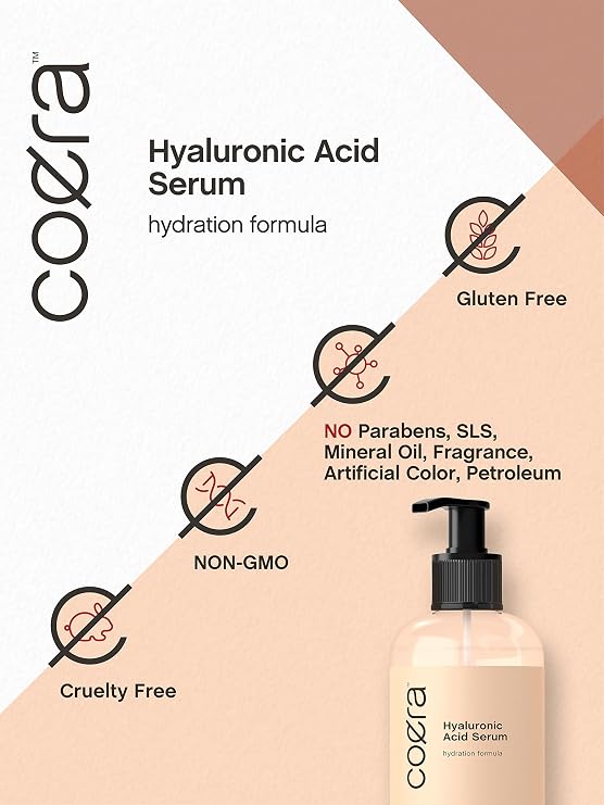 Coera Hyaluronic Acid Serum | 8 fl oz | Moisturizing and Hydrating