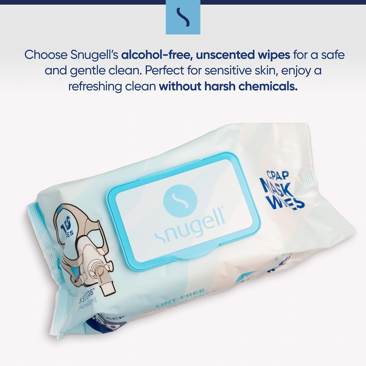 Snugell Unscented Jumbo Pack CPAP Mask Wipes – 150 Wipes Per Pack – Value Size with 490 Wipes – Lint & Alcohol-Free – Perfect for Effective, Easy Cleaning & Sanitizing of CPAP Masks, Tubes & Devices