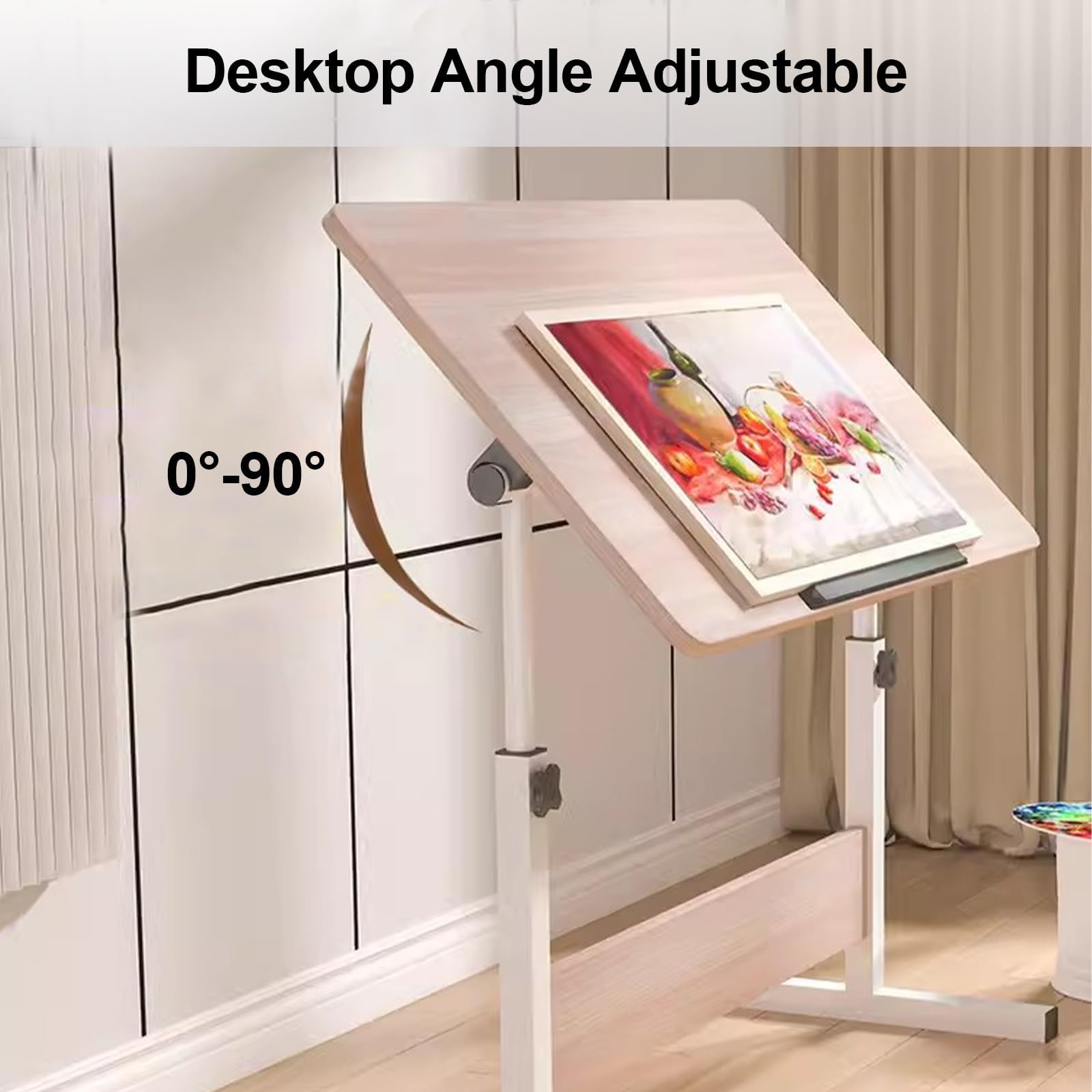 Tavolo da disegno regolabile con cavalletto, versatile spazio di lavoro artistico e design per artisti, architetti, casa, ufficio, disegno, schizzi, progetti creativi, altezza regolabile, design