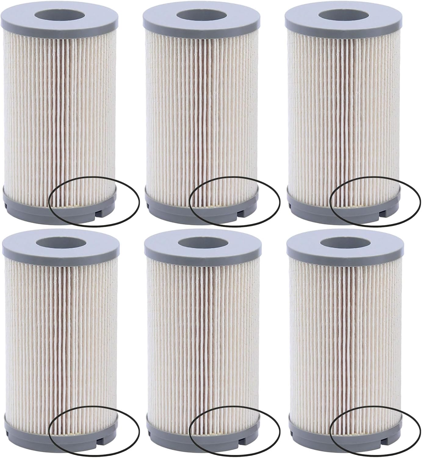 K37-1029 Fuel Filter Compatible with 2015-2017 accar MX11 MX13 Cummins ISX15 Engines Fits for Kenworth T2000 T660 T680 T700 T800 T880 W900Replaces K371029 K37-1011 K37-1012 PF46081 FS20172 Set Of 6