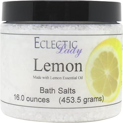 All Natural Lemon Bath Salts by Eclectic Lady, 16 ounces
