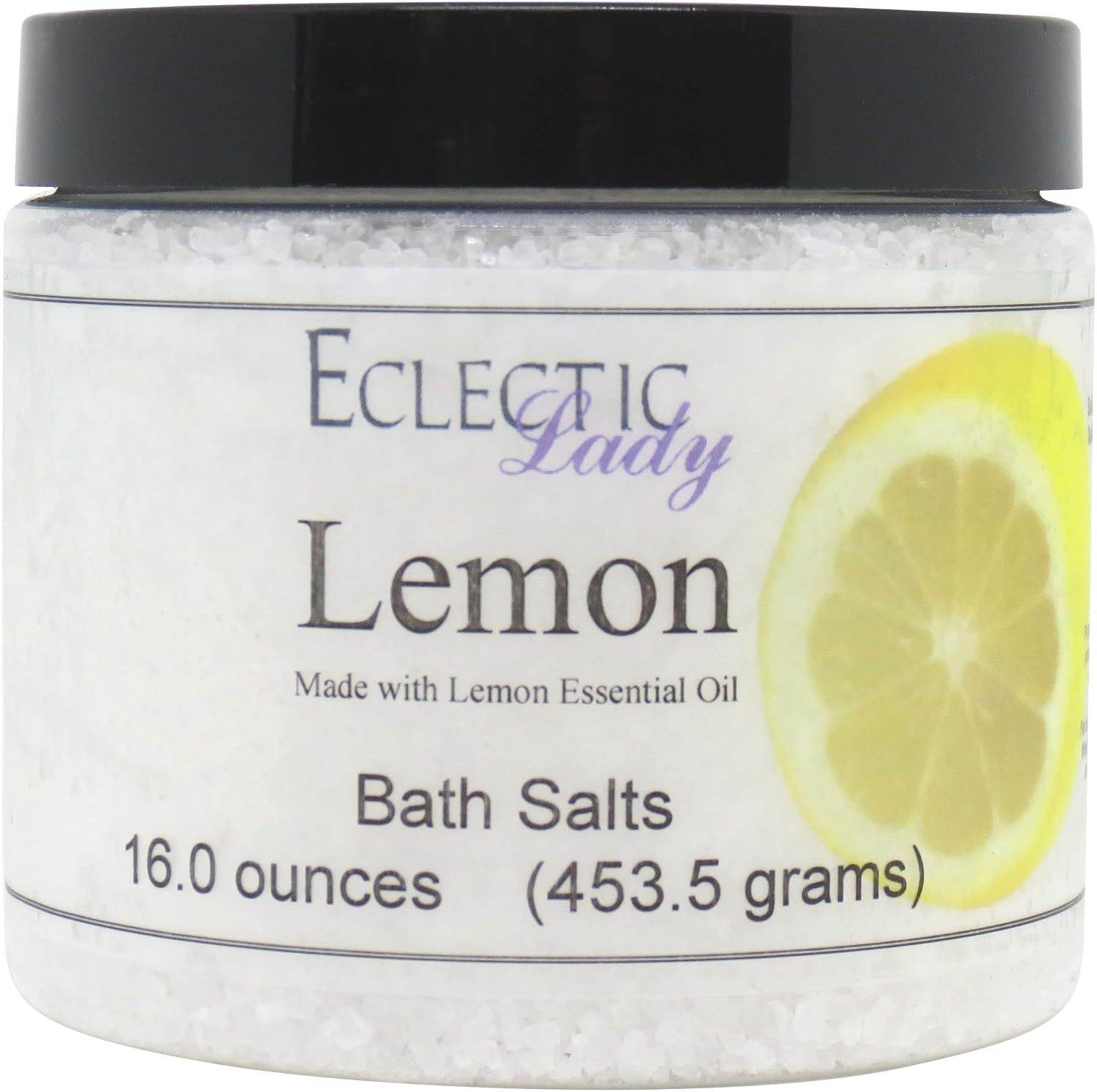 All Natural Lemon Bath Salts by Eclectic Lady, 8 ounces