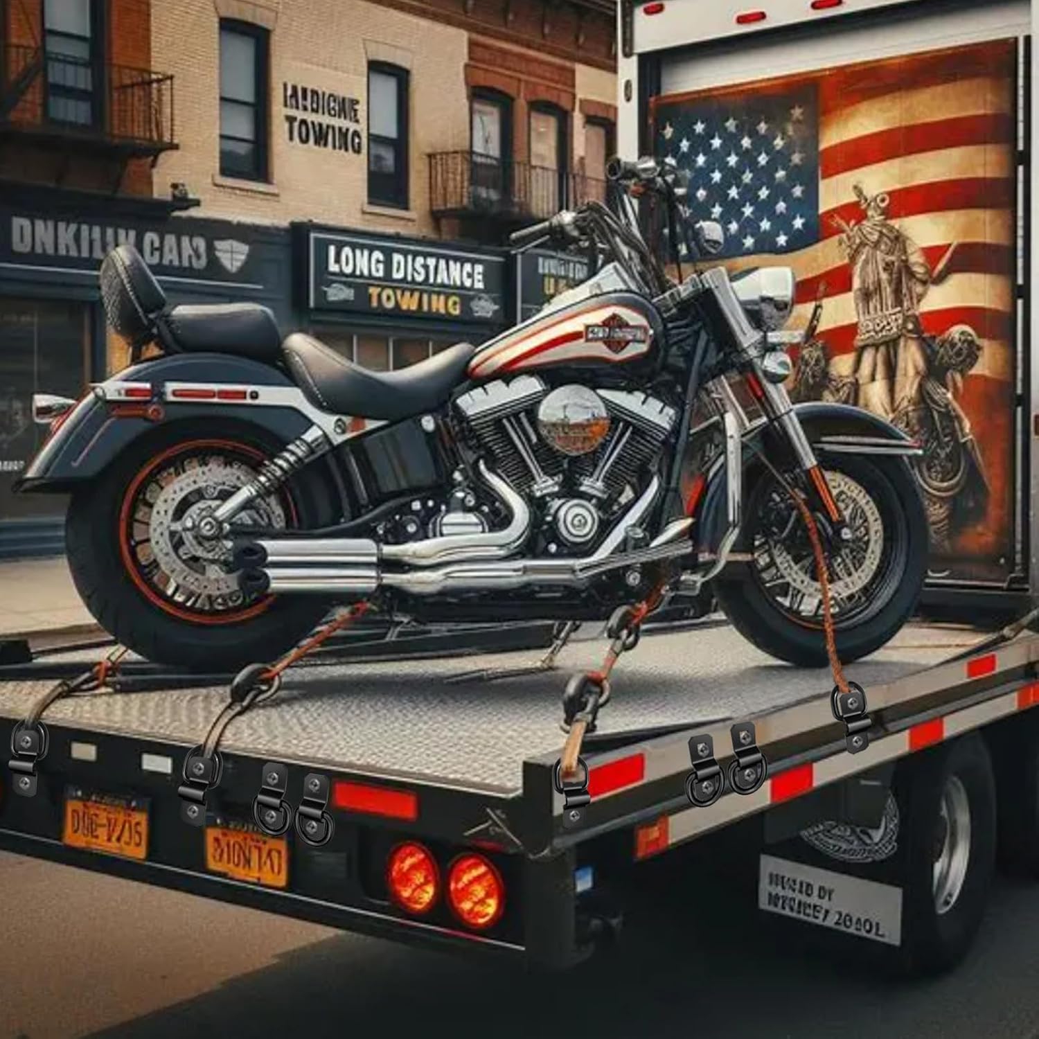 D Ring Tie Down Anchors 3/8” Heavy Duty 6,000 lbs Truck Tie Downs Rings for Loads on Trailers RV Pickup Cargo Camper Control, Tie Down Motorcycle, ATV Surface Mount Bracket Anchor Point (Black) - Image 5