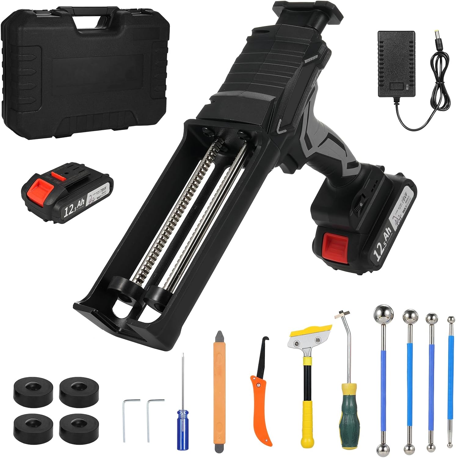 BUZHI Cordless Caulking Machine 78VF Electric Caulk Adhesive Machine with LiBattery