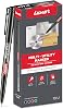 Luxor 1236 Extra Fine Permanent Marker, BLACK, Pack of 10, Write-4-All, Smooth Surface Markers, Waterproof Ink, Quick Dry, 1 x ZOFAX Black Ball Pen