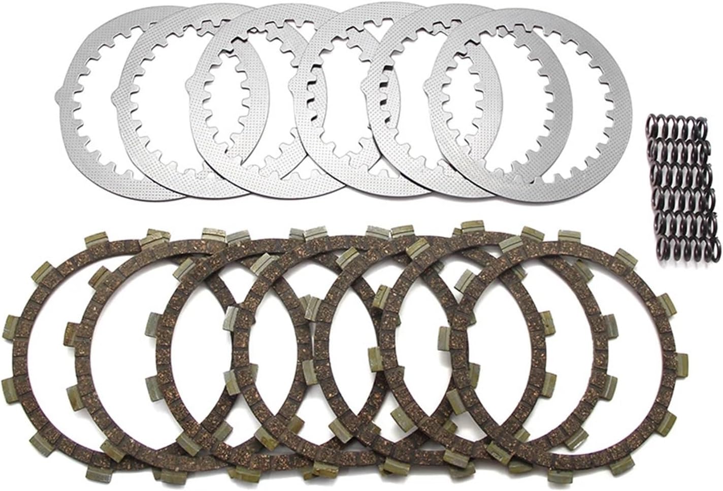 Motorcycle Clutch Friction Disc Plate Kit Compatible with YFZ350, YFZ350LE Limited Edition, YFZ350SP SP, YFZ350SE - High Performance Replacement Parts
