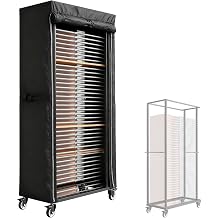 Folding Chair Rack Cover for VEVOR Folding Chair Rack, Waterproof Chair Cart Cover, Dust Proof Chairs Storage Dolly Chairs Holder Covers- 46  L x 20" W x 72" H