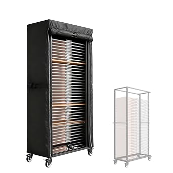 Folding Chair Rack Cover for VEVOR Folding Chair Rack, Waterproof Chair Cart Cover, Dust Proof Chairs Storage Dolly Chairs Holder Covers- 46  L x 20" W x 72" H