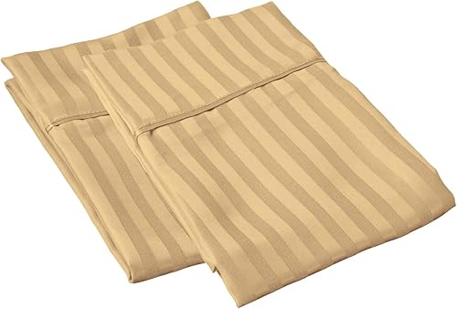 Miniatura 3 de Fundas de almohada de algodón peinado de 600 hilos (paquete de 2) tamaño estándar de 20 x 26 pulgadas, color gris elefante liso