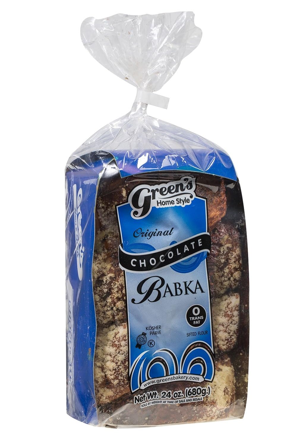 Green's Bakery Chocolate Loaf Babka, 3 Pack 24 oz. Fresh and Delicious, OK Certified Kosher and Pareve Babka Bread, Dairy Free and Nut Free