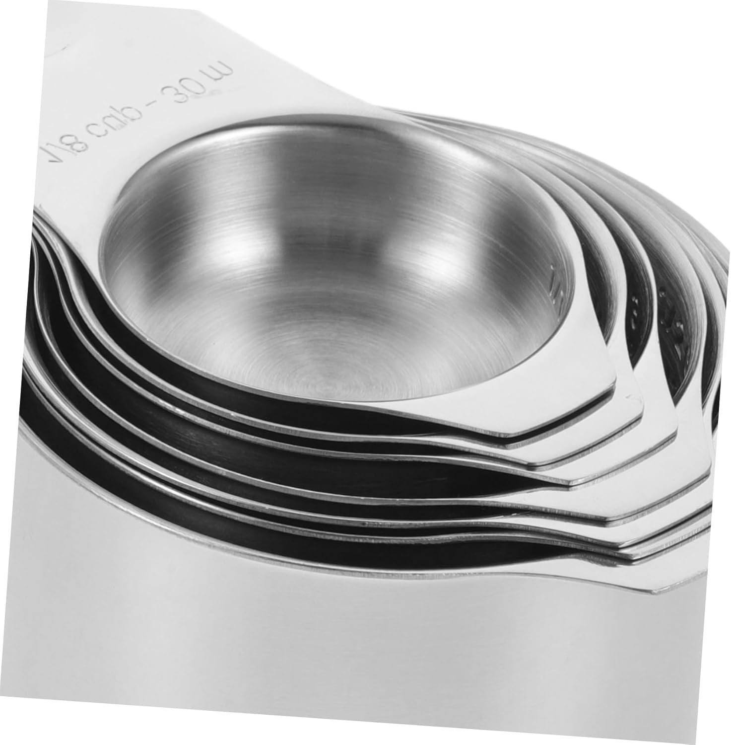1Set Stainless Steel Measuring Cups with Scale Stackable Kitchen Tools for Baking and Cooking and Versatile Measuring Cups for Accurate Ingredient Measurement