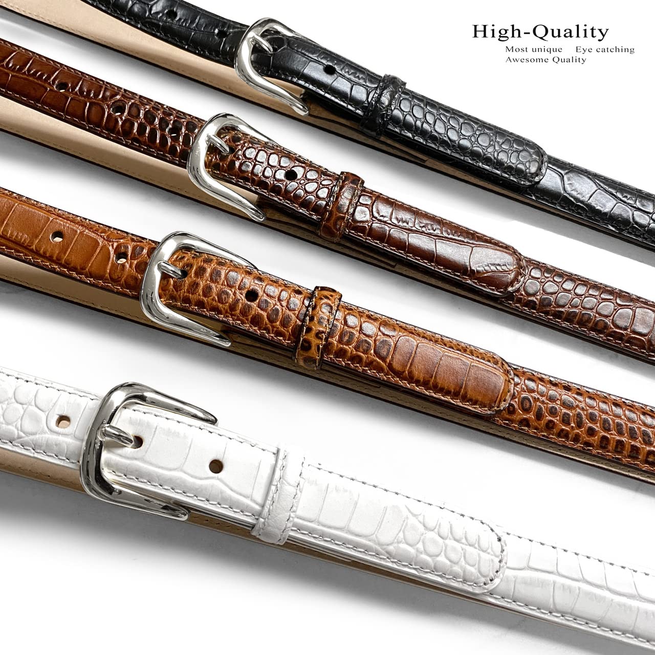 Snapklik.com : A274NP Silver Buckle Genuine Full-Grain 