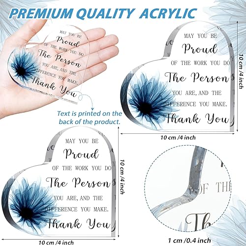 Miniatura 3 de Bucherry 6 carteles de agradecimiento con texto en inglés «May You Be Proud of The Work You Do», regalos de agradecimiento acrílico, regalos