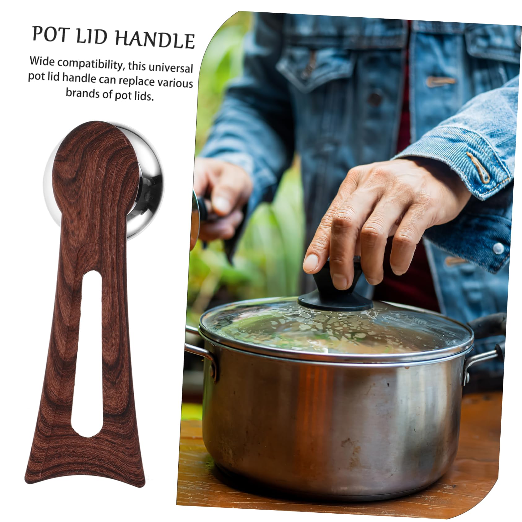 5 Pezzi Manico del Coperchio Cucina Sostituzione dei Manici delle pentole Rimovibile pomelli coprivaso Supporto per Impugnatura Pan Coperone Acciaio Inossidabile