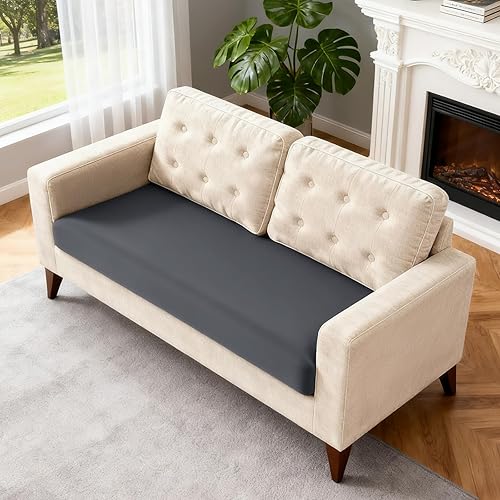 Miniatura 60 de TAOCOCO Fundas de sofá modular, fundas elásticas de cojín para sofá seccional en forma de L, 4 fundas de asiento seccionales, protector de muebles