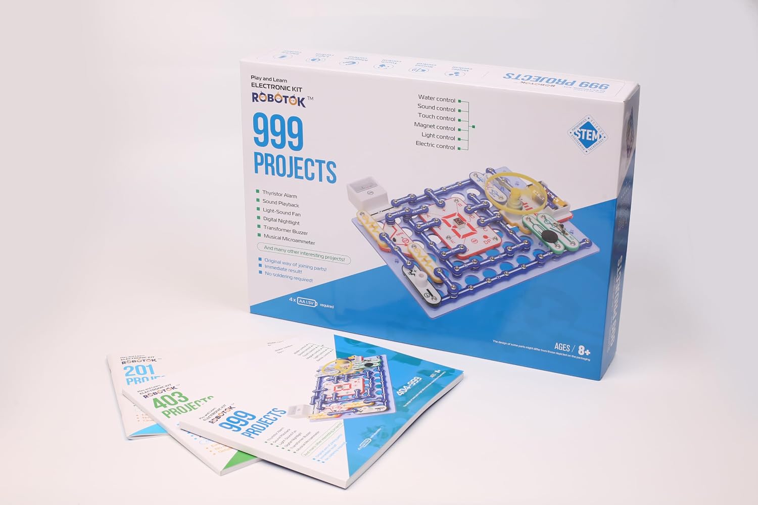 School & Family STEM Educational Toy Gift for Boys & Girls, Over 999 Projects, Physics Science Experiment Circuit Kit for Kids Ages 8+, Electronics Exploration Kit (Mixed Color, 999) image 2
