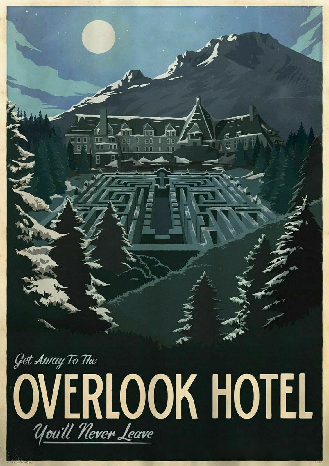 Gqwjksz As Pic Overlook Hotel Metal Tin Paintings Retro Aluminum Sign Pub Coffee Beer Kitchen Bathroom Door Garden Funny Wall Decor Iron Mesh Fence Farm 8X12 Inch Best Gift