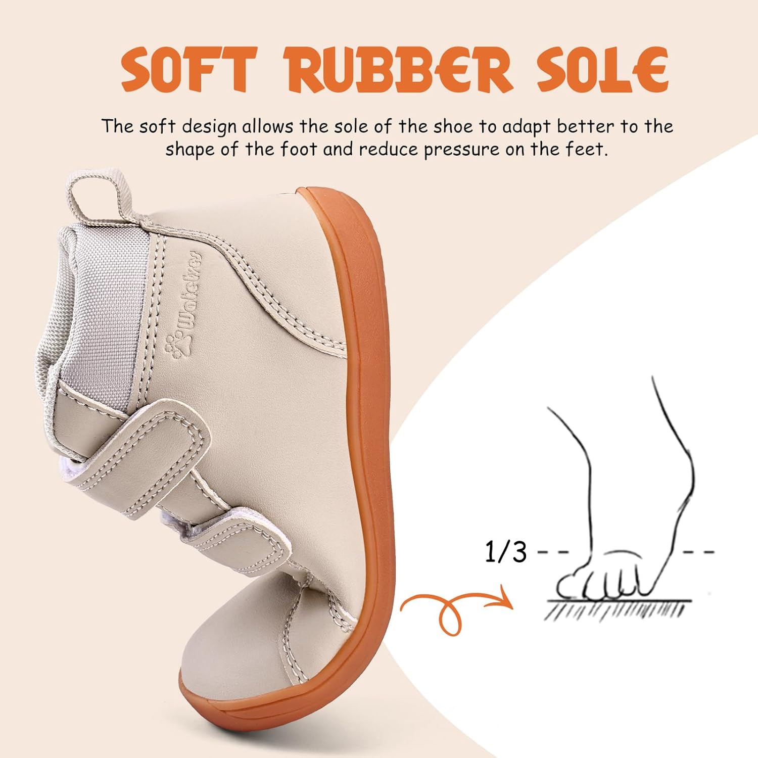 WateLves Toddler Little Kids Wide Barefoot Shoes Boys Girls Winter High Top Minimalist Sneakers Ankle Boots Leather Uniform Dress Shoes Naturally Splay - Image 4