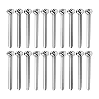 Vista 55 de MroMax 30 tornillos de máquina Phillips de cabeza plana M2 x 0.197 in, acero inoxidable 304 18-8, rosca completa, tornillos de cabeza cruzada gris