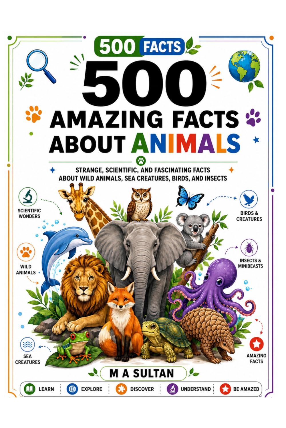 500 Amazing facts about animals: Strange, Scientific Facts About Wild Animals, Sea Creatures, Birds, Insects, and More for All Ages (500 Facts)