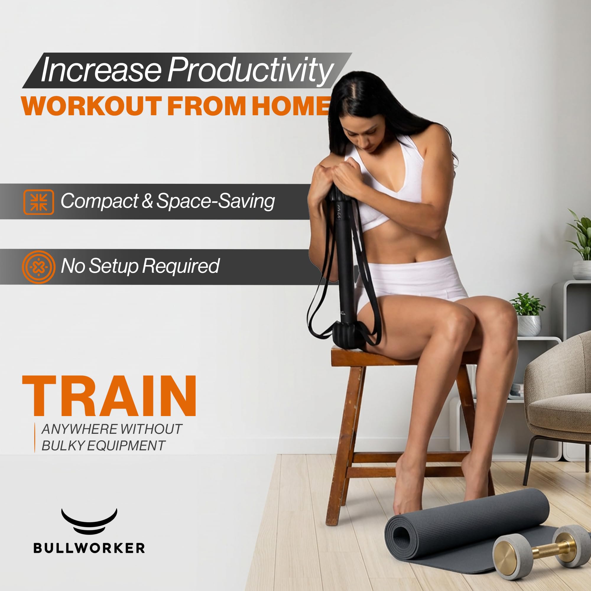 Bullworker X5 Pro 71.1 cm – izometryczny sprzęt do ćwiczeń, do treningu siłowego, przenośny w domu, sprzęt gimnastyczny do pleców, ramion, bicepsów, tricepsów, brzucha, klatki piersiowej i ramion, do