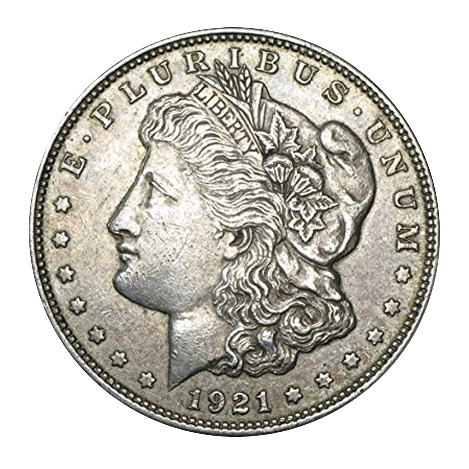 USA 1921 Morgan Dollar Coin 90% Silver - $1 Last Year - United States Mint Circulated Condition