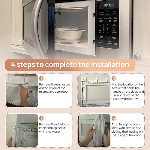 Miniatura 6 de ME16K3000AS Reemplazo de la manija de la puerta del horno de microondas para las piezas de las microondas de Samsung Modelo DE94-02409C SMH1611SE