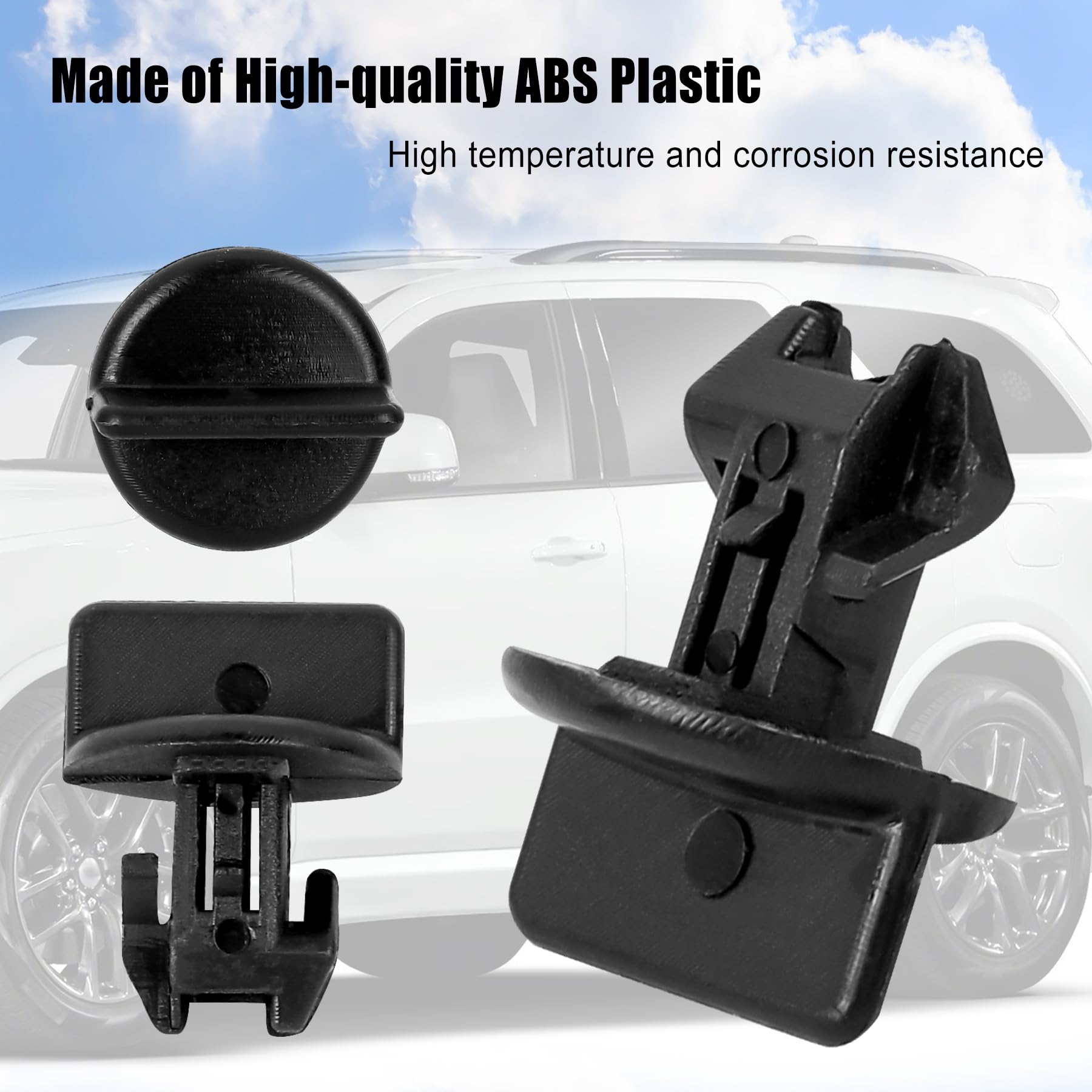 Replacement Trailer Hitch Cover Fasteners/Clips For 2014-2022 Dodge Durango - OEM #68249278AA (Plastic, Black)