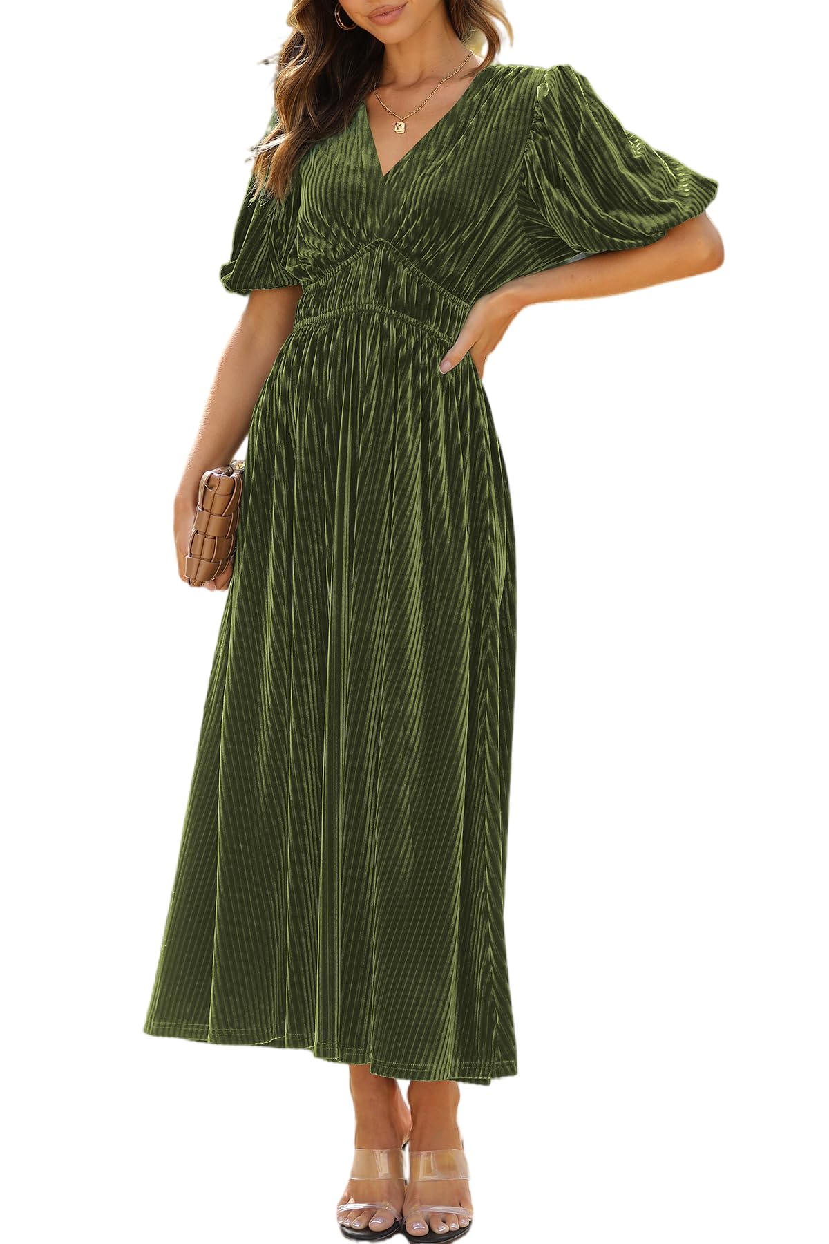 Sissyaki Velvet Maxi Dress Fall Wedding Guest Dress Cocktail Dress 2026