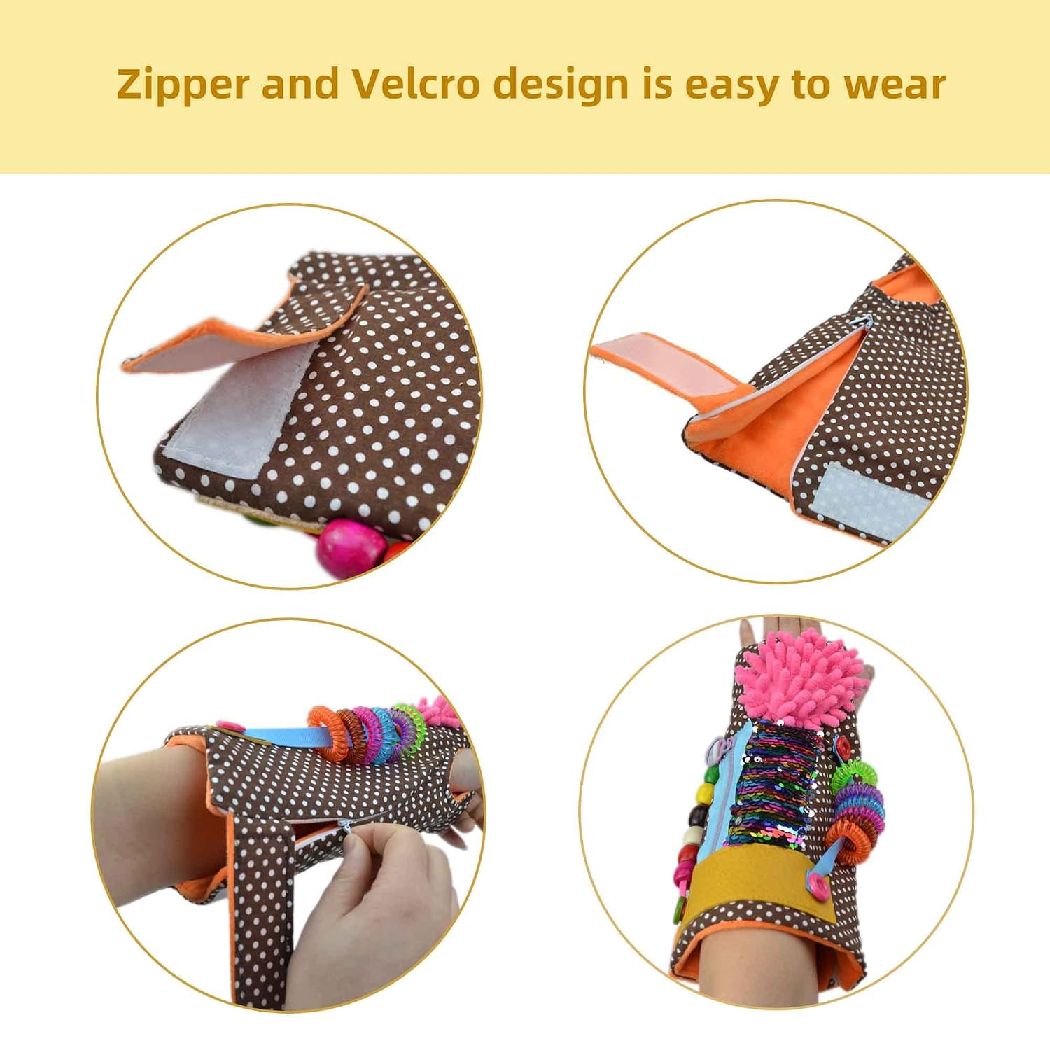 Sensory Toys for Alzheimer Patients Anxiety Relief Dementia Sensory Fidget Sleeve Therapeutic Tool