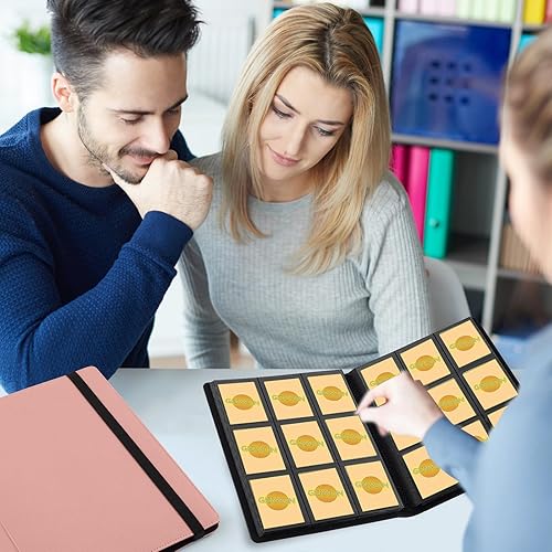 Miniatura 6 de Carpeta de tarjetas, 9 bolsillos para 432 tarjetas, carpeta de tarjetero, álbum de tarjetas para Yugioh, MTG y otros TCG, rosa