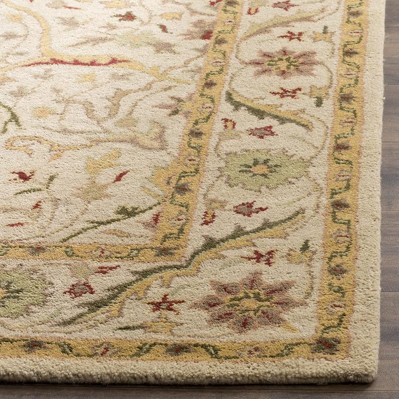 Image of Embossed Handmade GH Wool Thick Geometrical Carpet is a Stylish and Practical Addition to Any Living Room 6X6